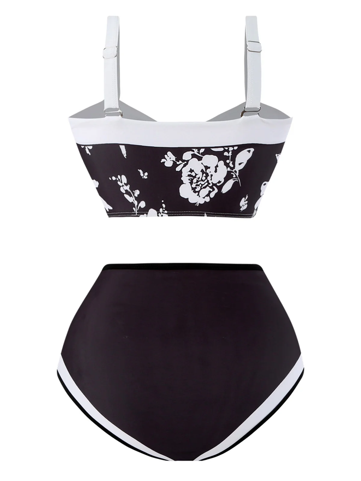 1940s Silhouette Plants Wide Straps Bikini - Image 2