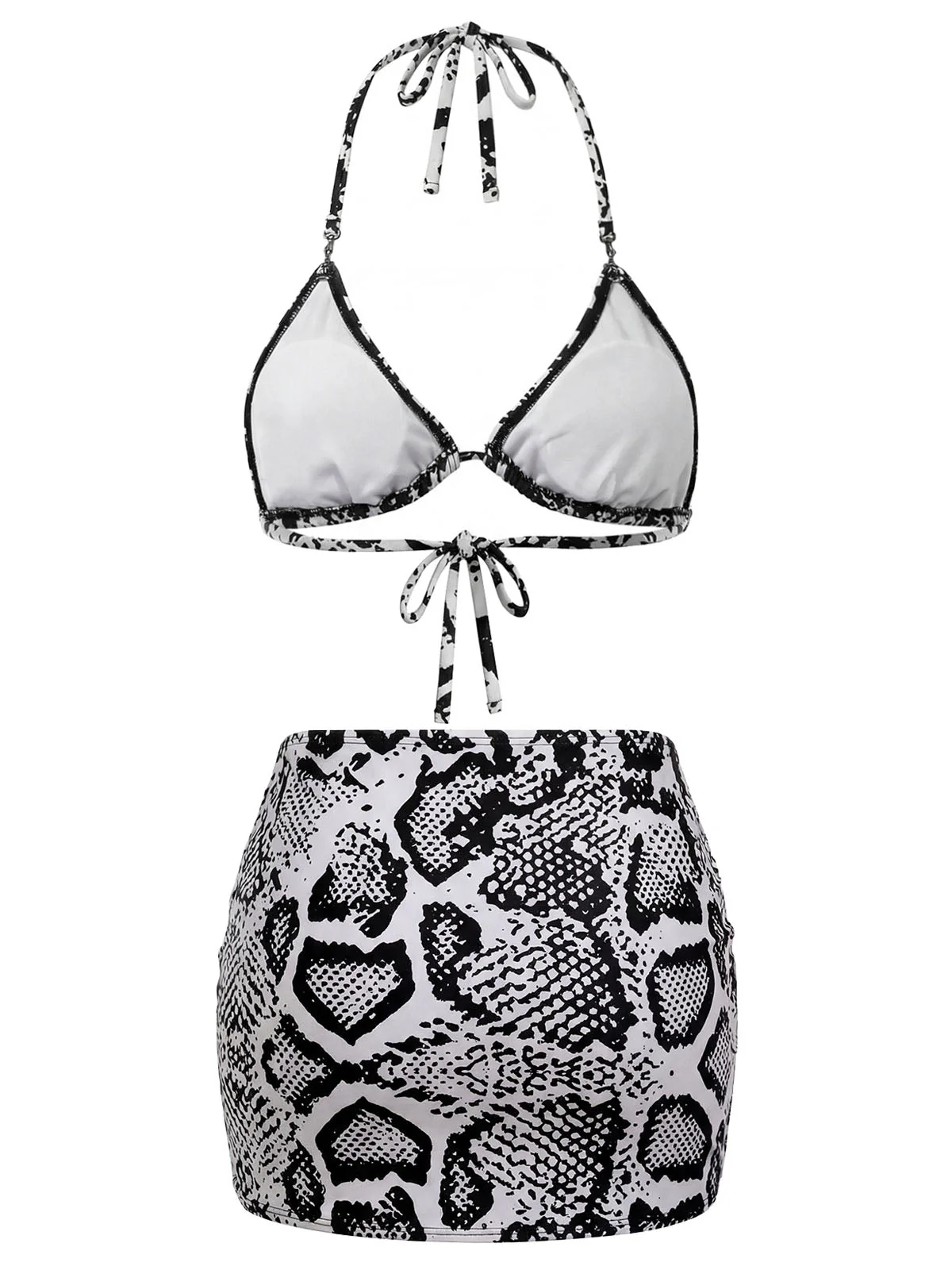 [Pre-Sale] 1940s Snakeskin Twisted Metal-Trimmed Swimsuit & Cover-Up - Image 3