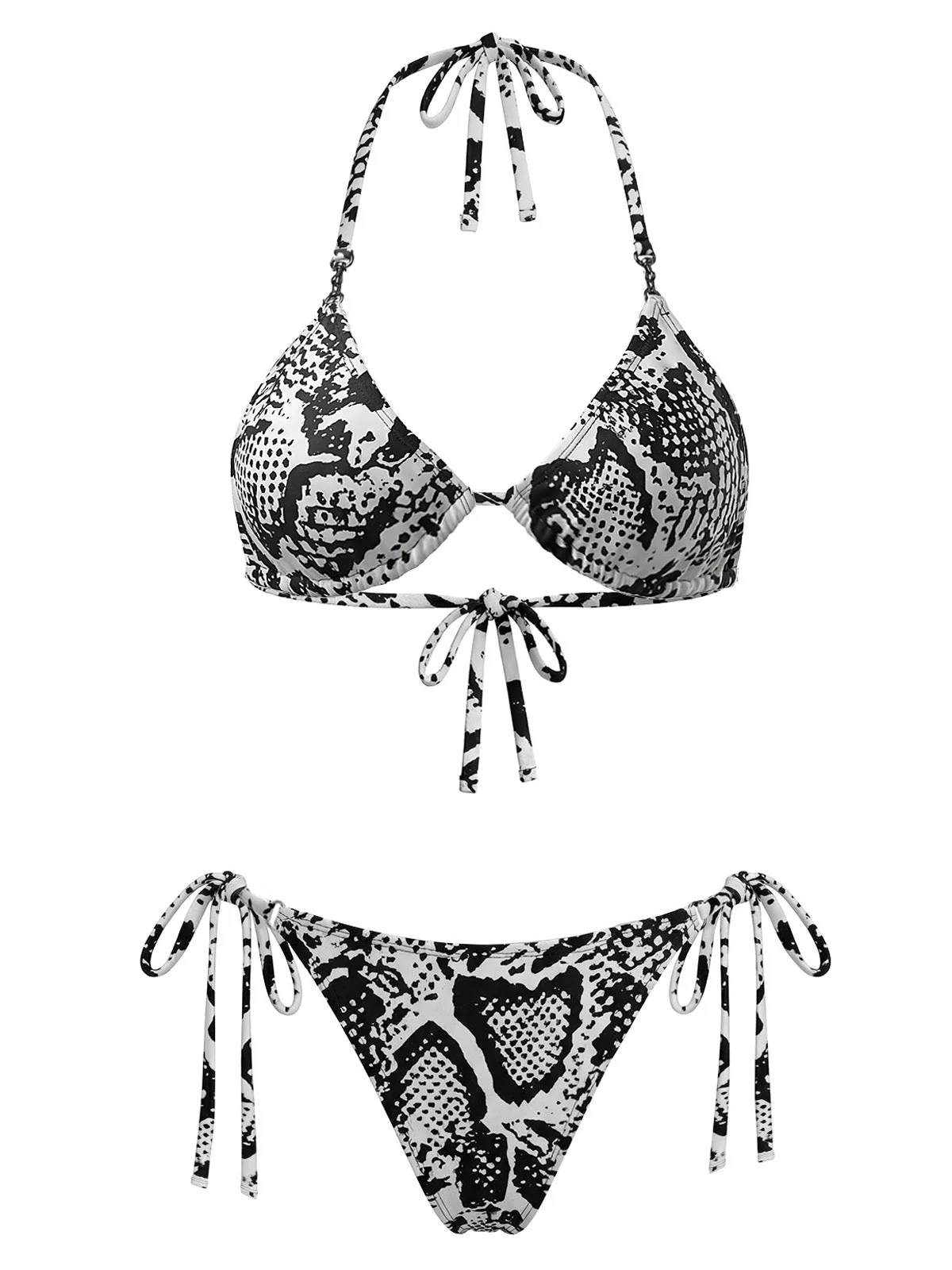 [Pre-Sale] 1940s Snakeskin Twisted Metal-Trimmed Swimsuit & Cover-Up - Image 5