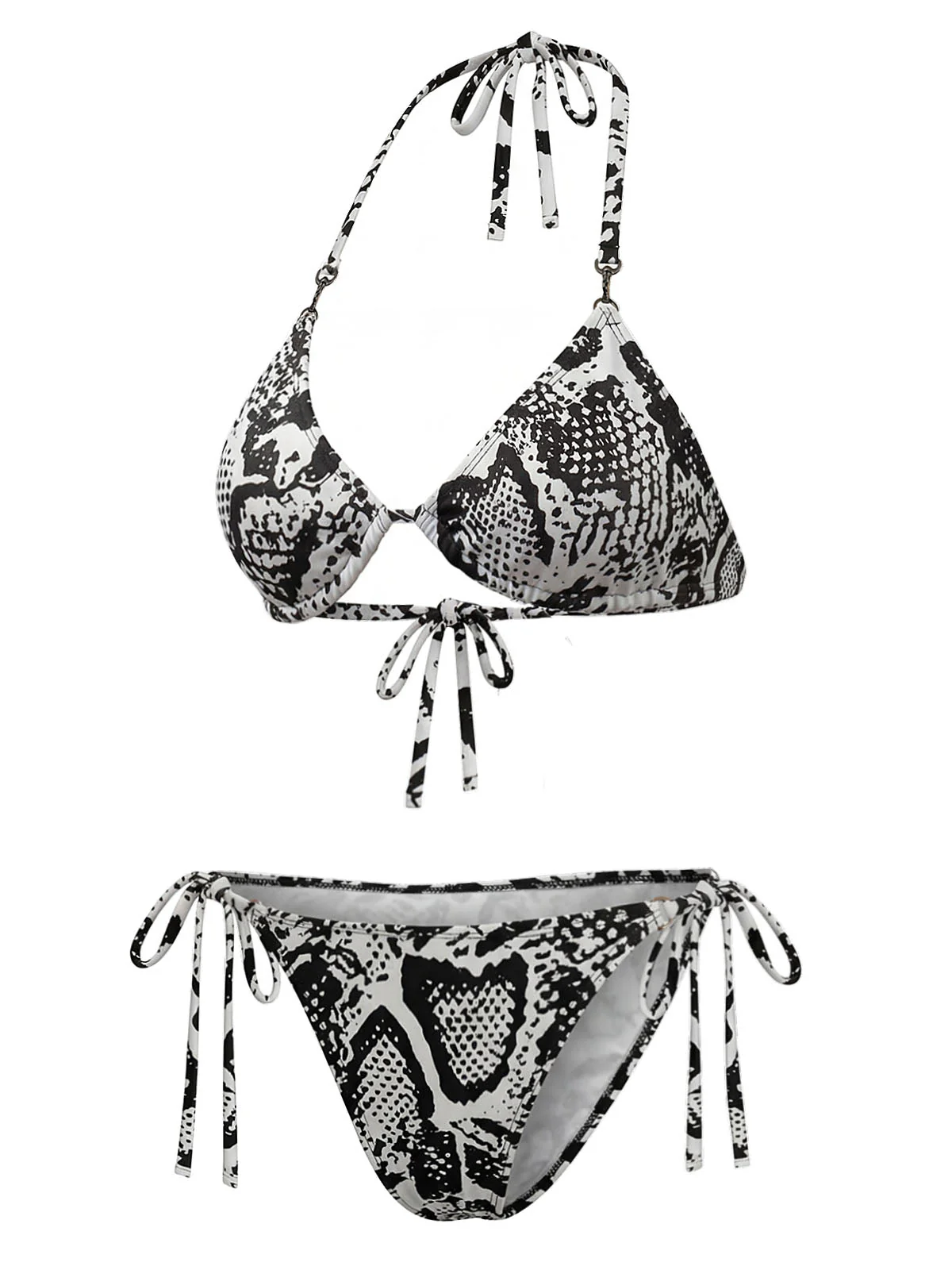[Pre-Sale] 1940s Snakeskin Twisted Metal-Trimmed Swimsuit & Cover-Up - Image 7