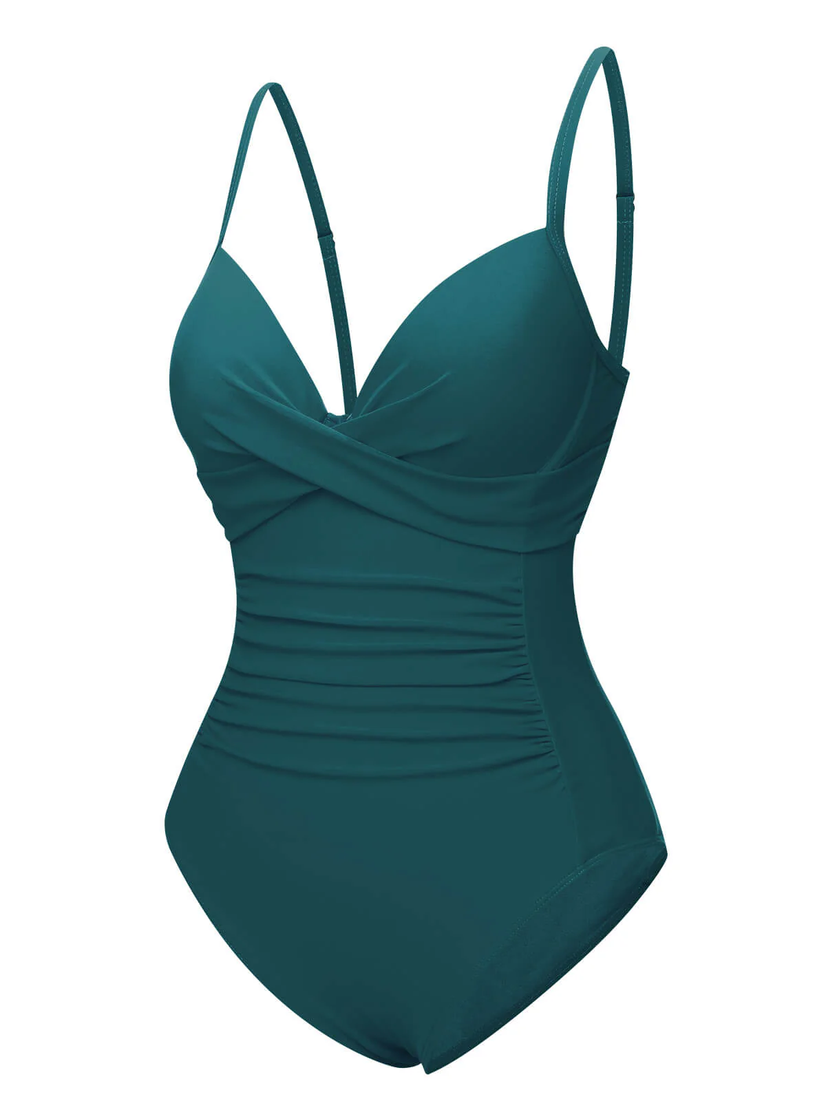 1940s Solid Bandage One-Piece Swimsuit - Image 2