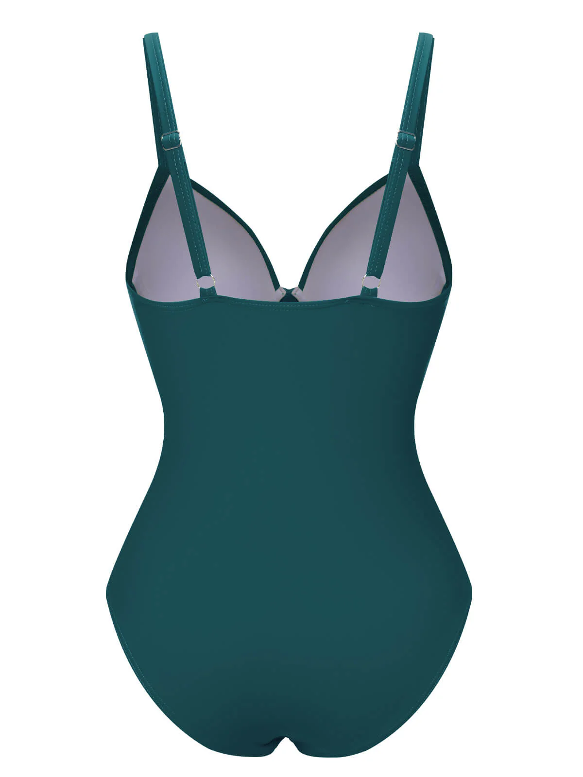 1940s Solid Bandage One-Piece Swimsuit - Image 3