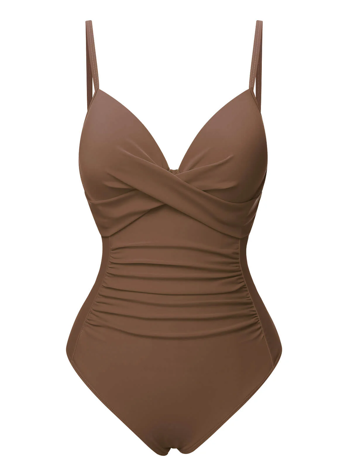 1940s Solid Bandage One-Piece Swimsuit - Image 5
