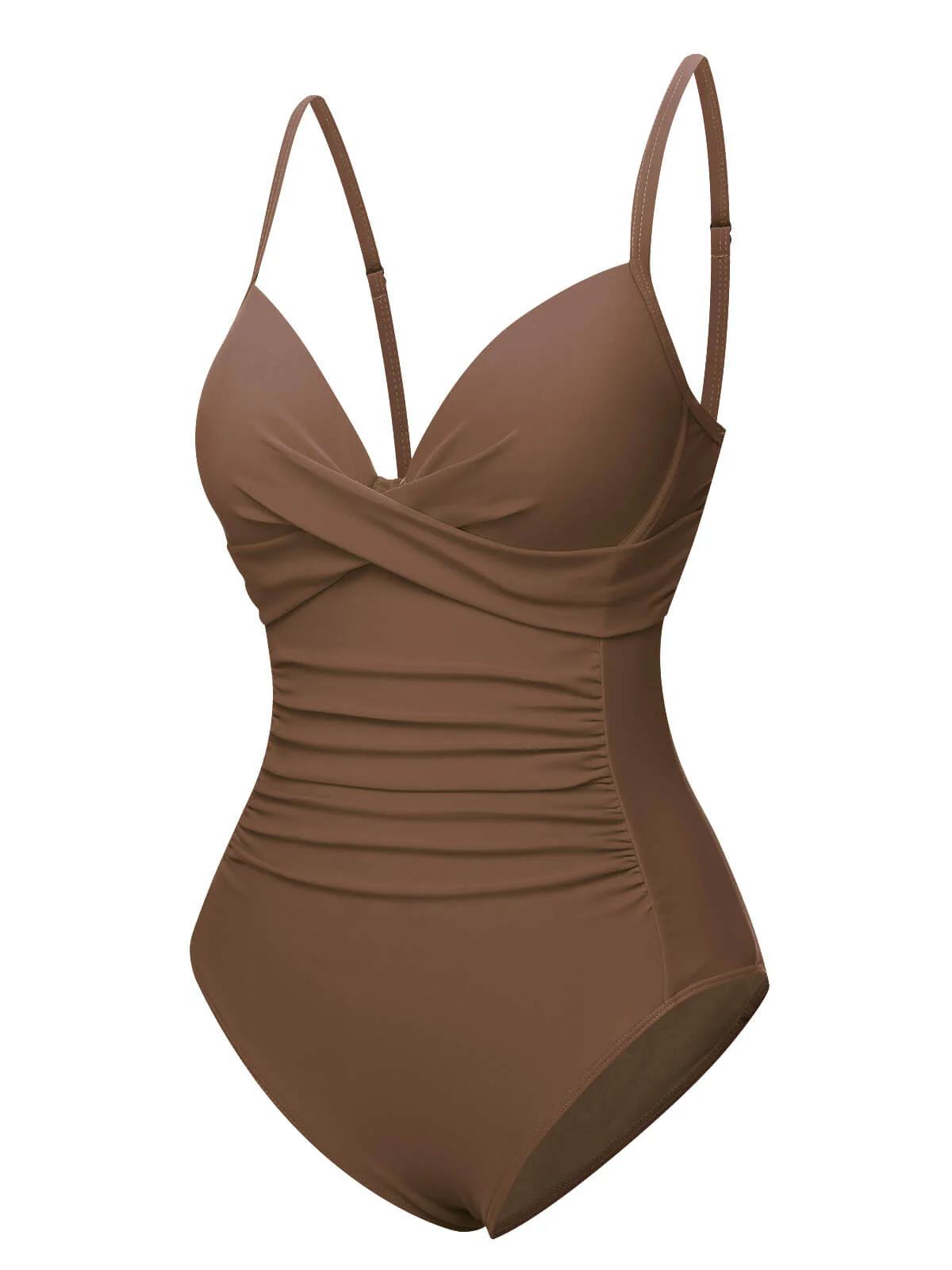 1940s Solid Bandage One-Piece Swimsuit - Image 6