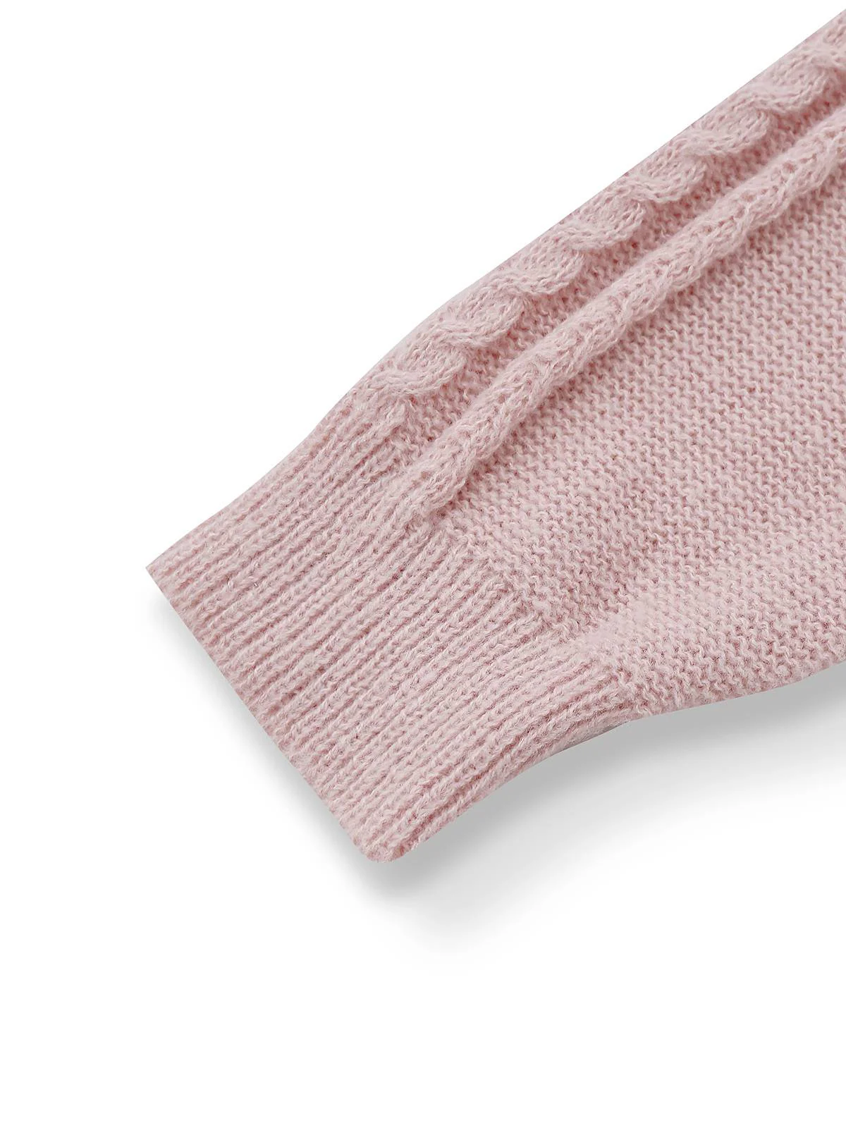 1940s Solid Cable Knit Pleated Hem Sweater Dress - Image 5