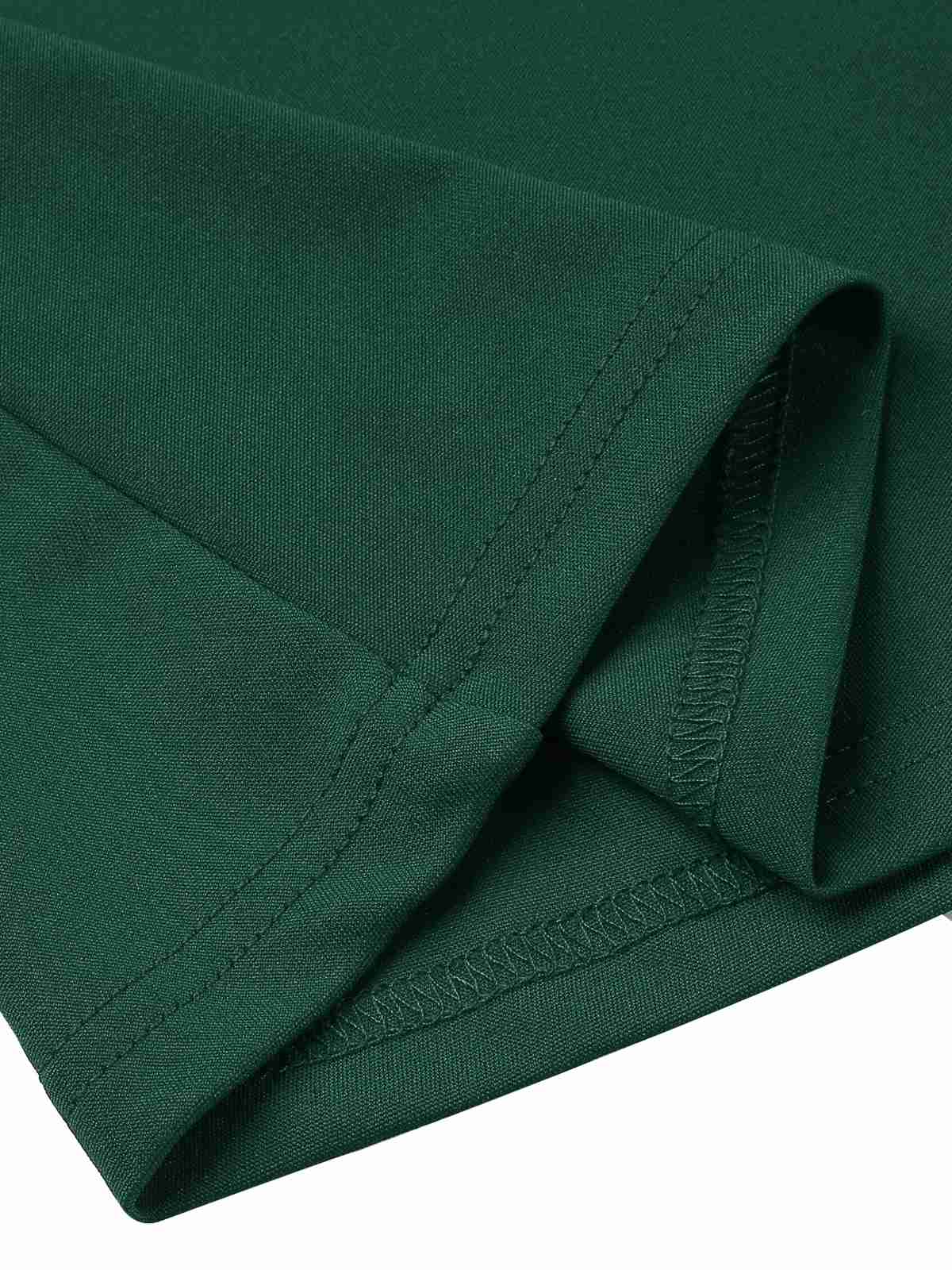 1940s Solid Double Sleeves V-Neck Dress - Image 10