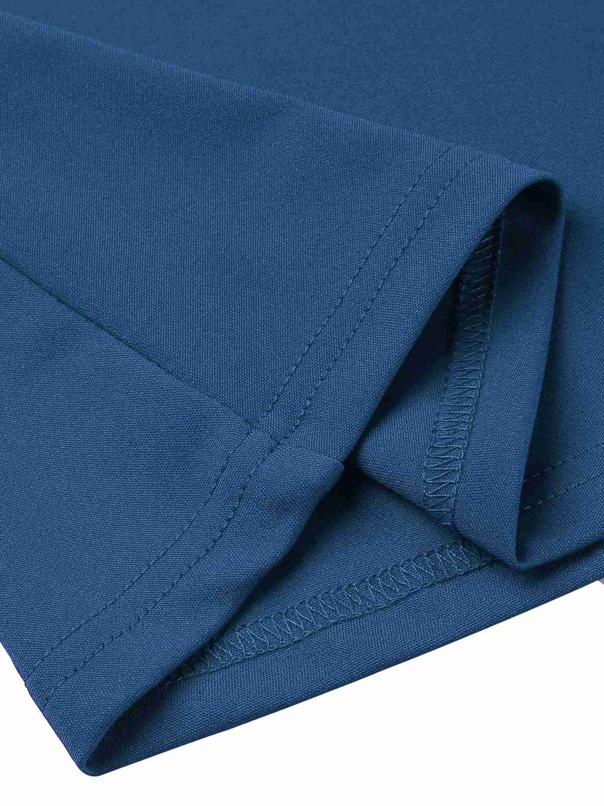 1940s Solid Double Sleeves V-Neck Dress - Image 15