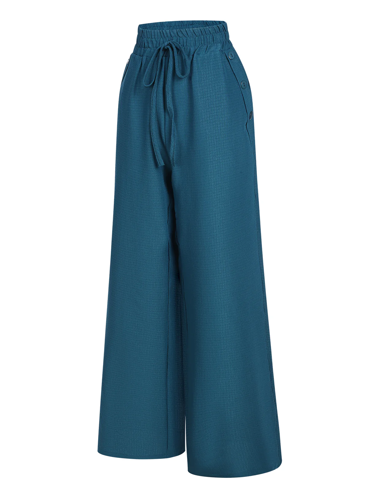 1940s Solid Elastic Waist Loose Pants - Image 12