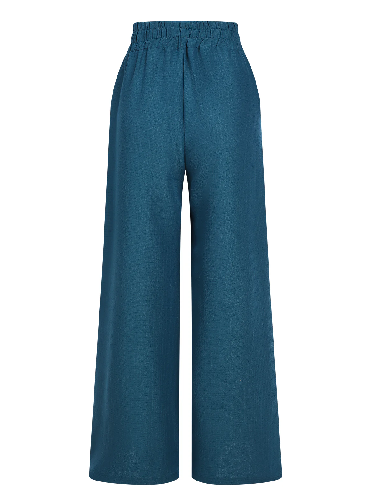 1940s Solid Elastic Waist Loose Pants - Image 13