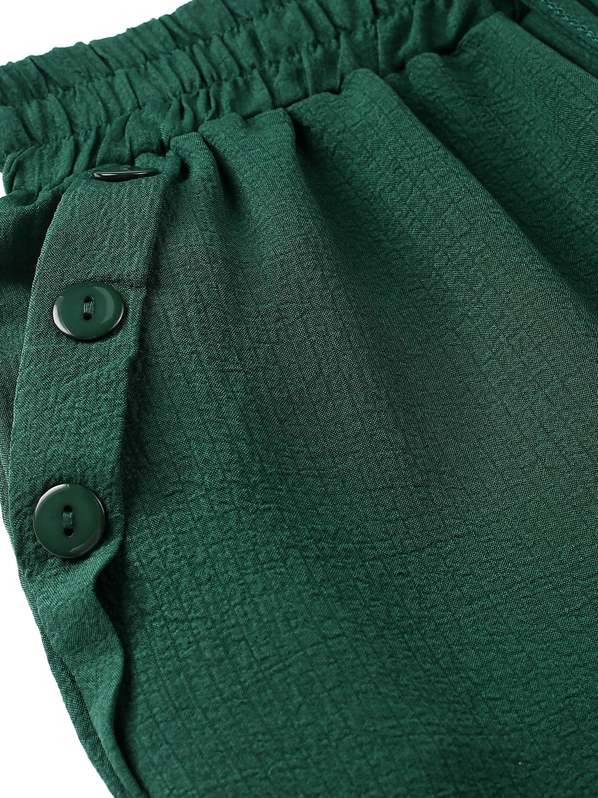1940s Solid Elastic Waist Loose Pants - Image 9