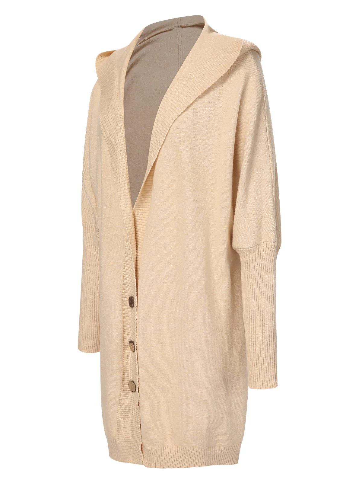 1940s Solid Knit Hooded Cardigan - Image 7