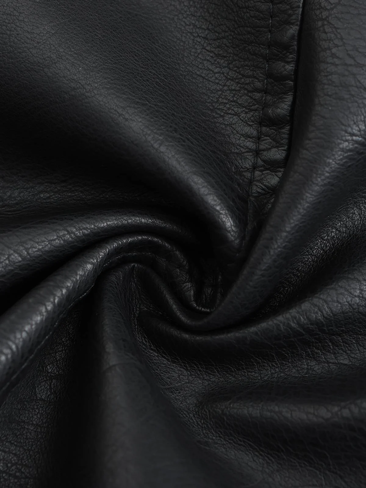 1940s Solid Lapel Leather Trench Coat - Image 12