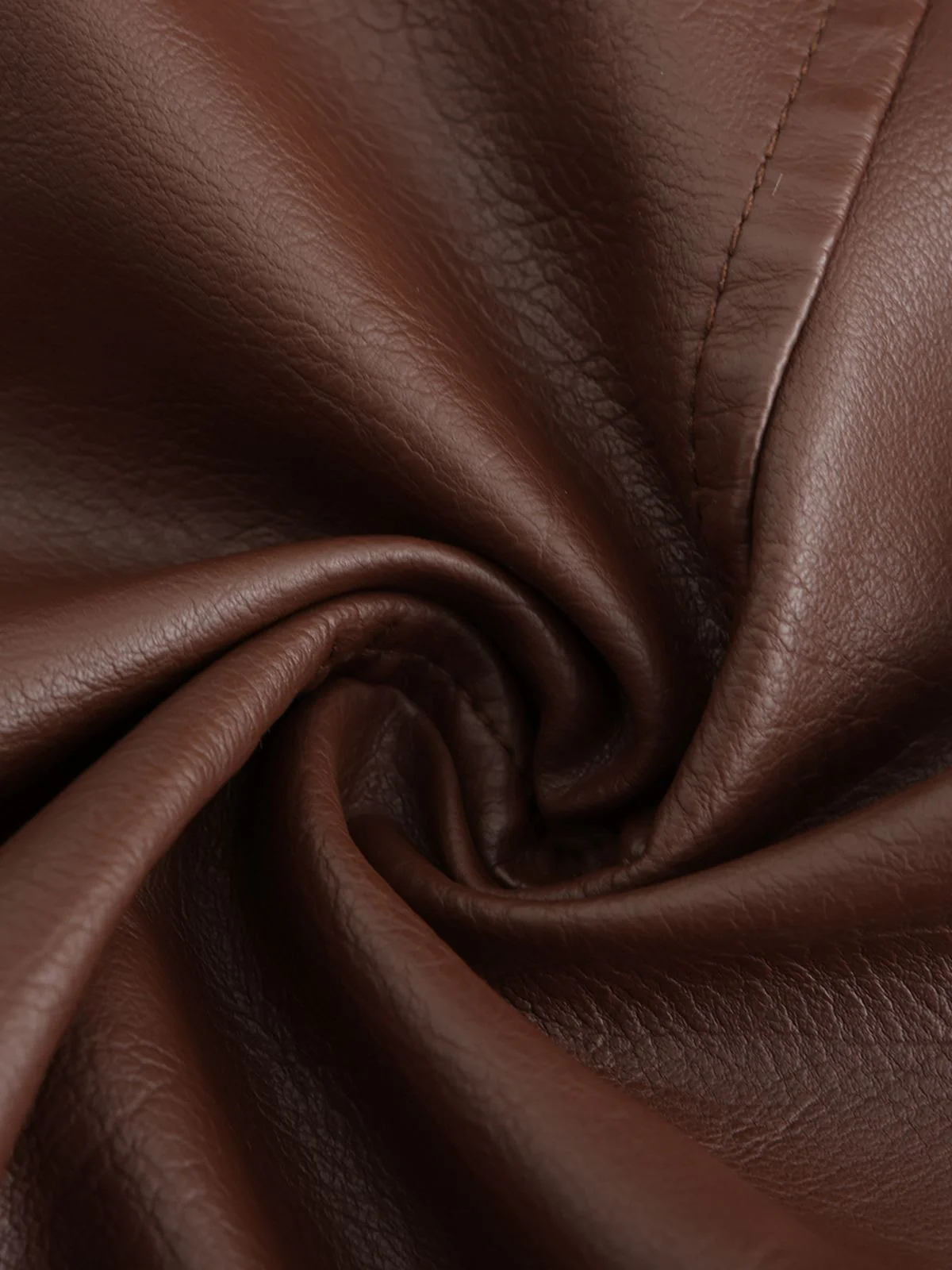 1940s Solid Lapel Leather Trench Coat - Image 18