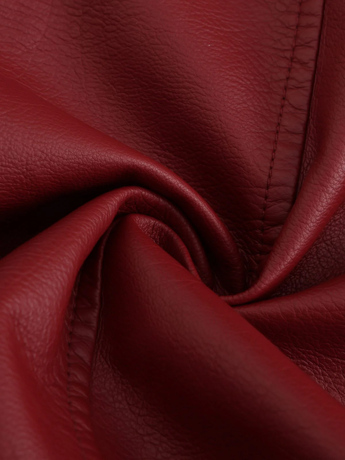 1940s Solid Lapel Leather Trench Coat - Image 6