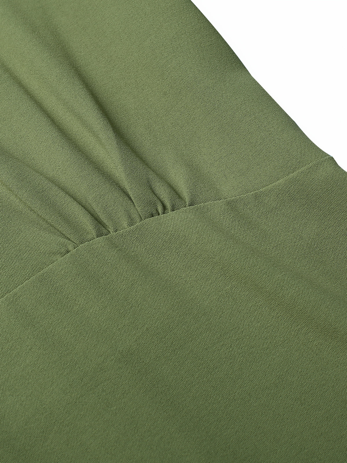 1940s Solid Long sleeve A-line Dress - Image 4