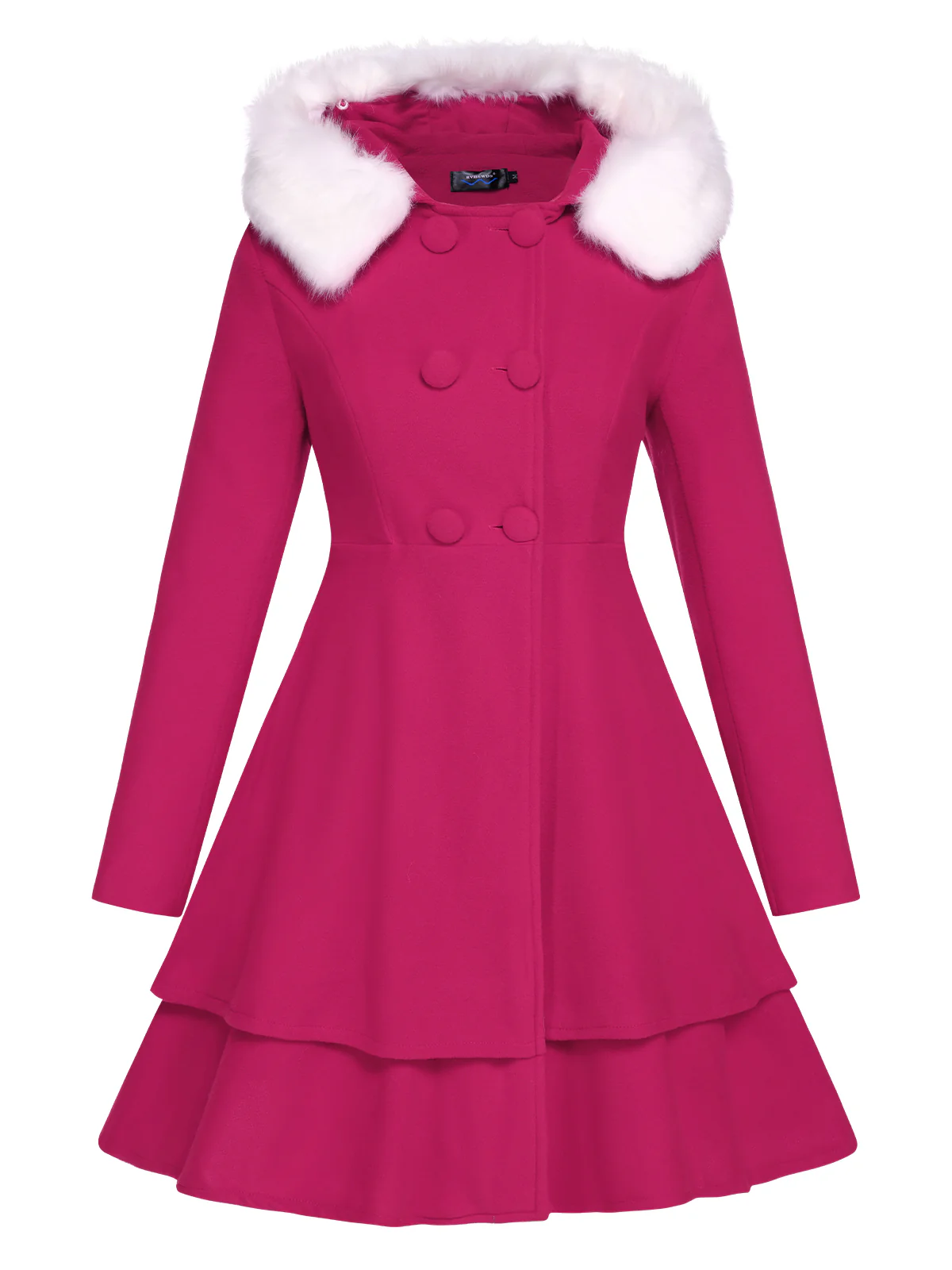 1940s Solid Removable Fur Collar Dress Coat - Image 10