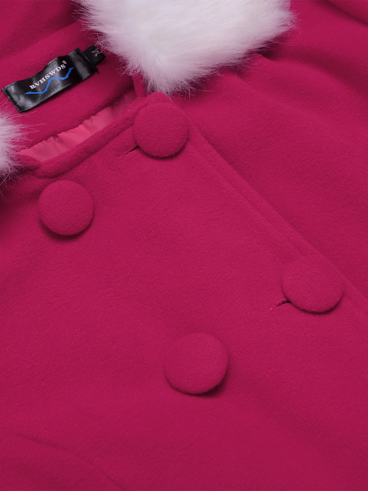 1940s Solid Removable Fur Collar Dress Coat - Image 12