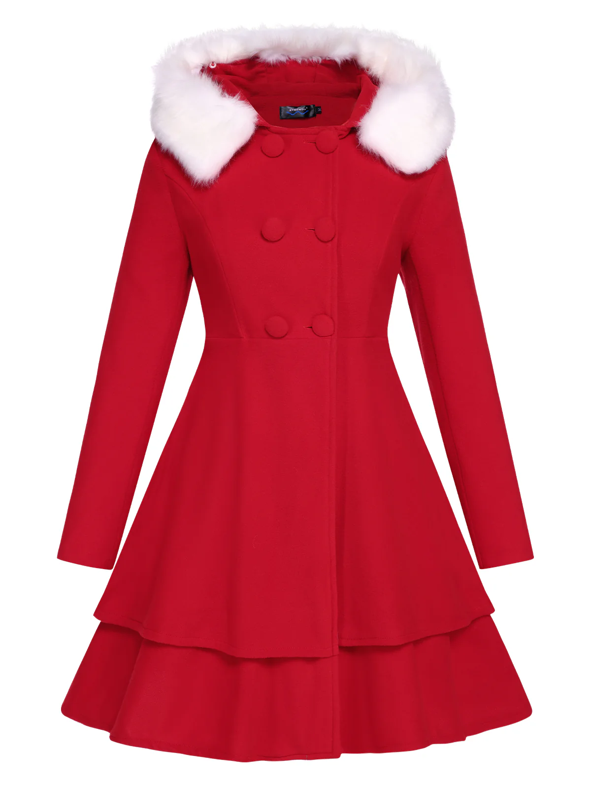 1940s Solid Removable Fur Collar Dress Coat - Image 2