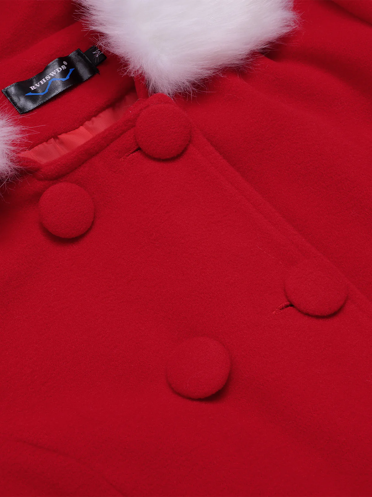 1940s Solid Removable Fur Collar Dress Coat - Image 4