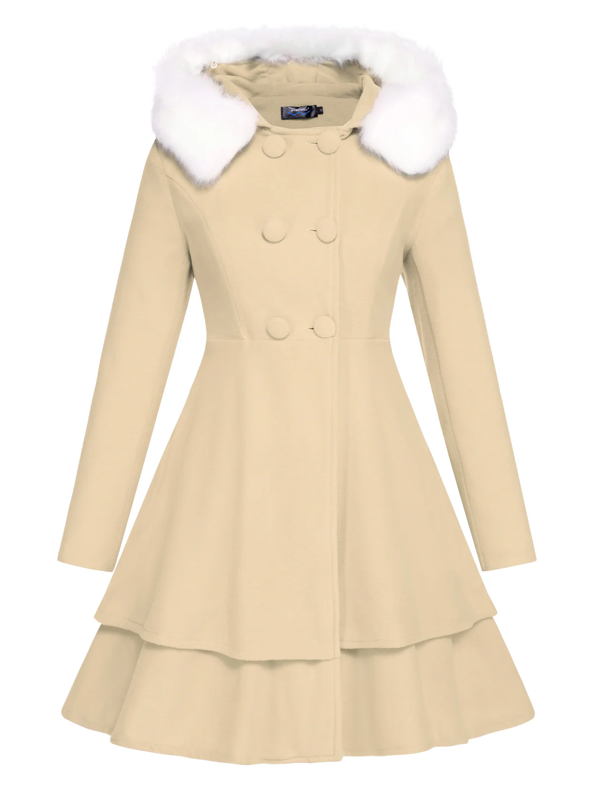 1940s Solid Removable Fur Collar Dress Coat - Image 6