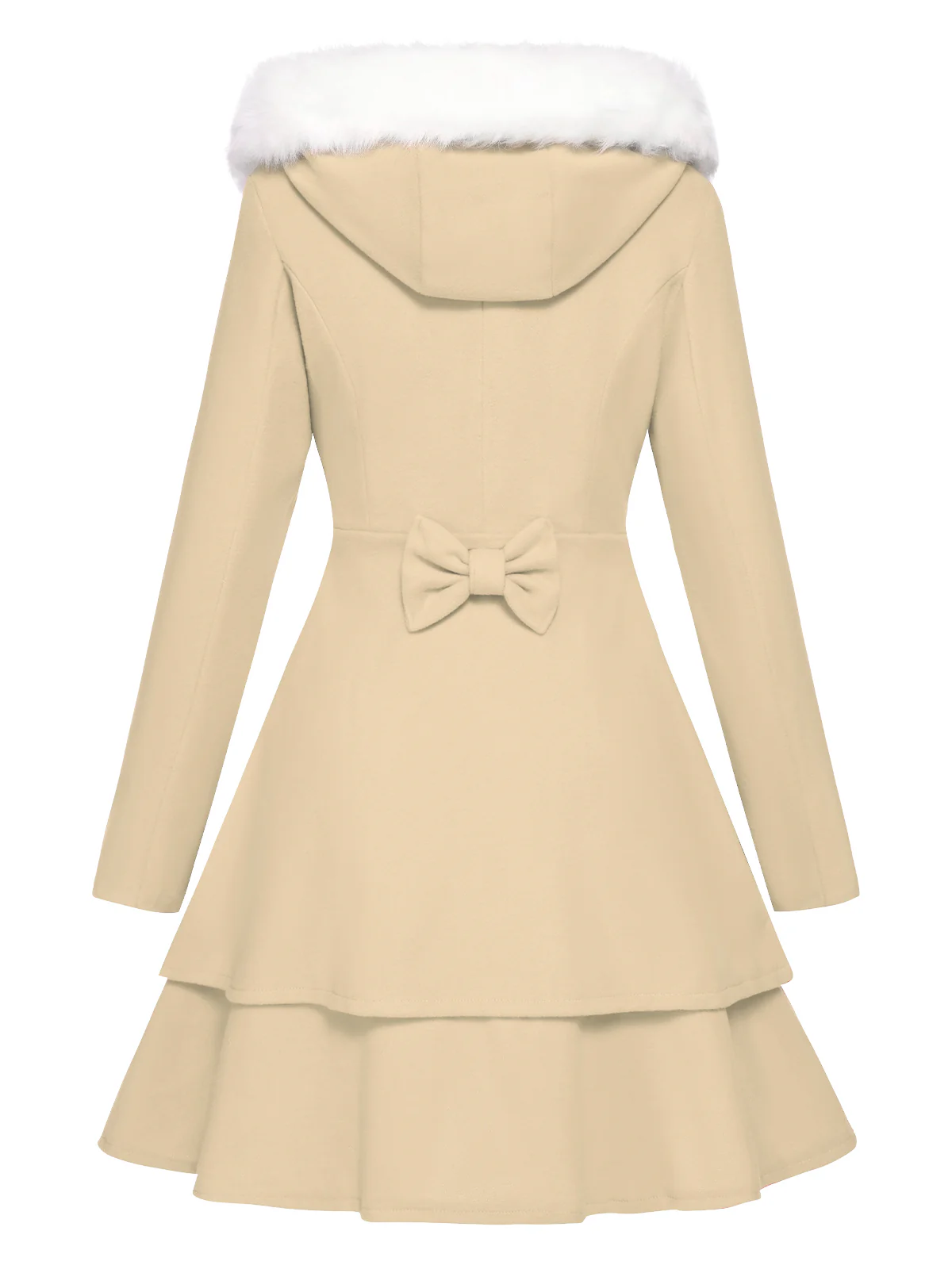 1940s Solid Removable Fur Collar Dress Coat - Image 7