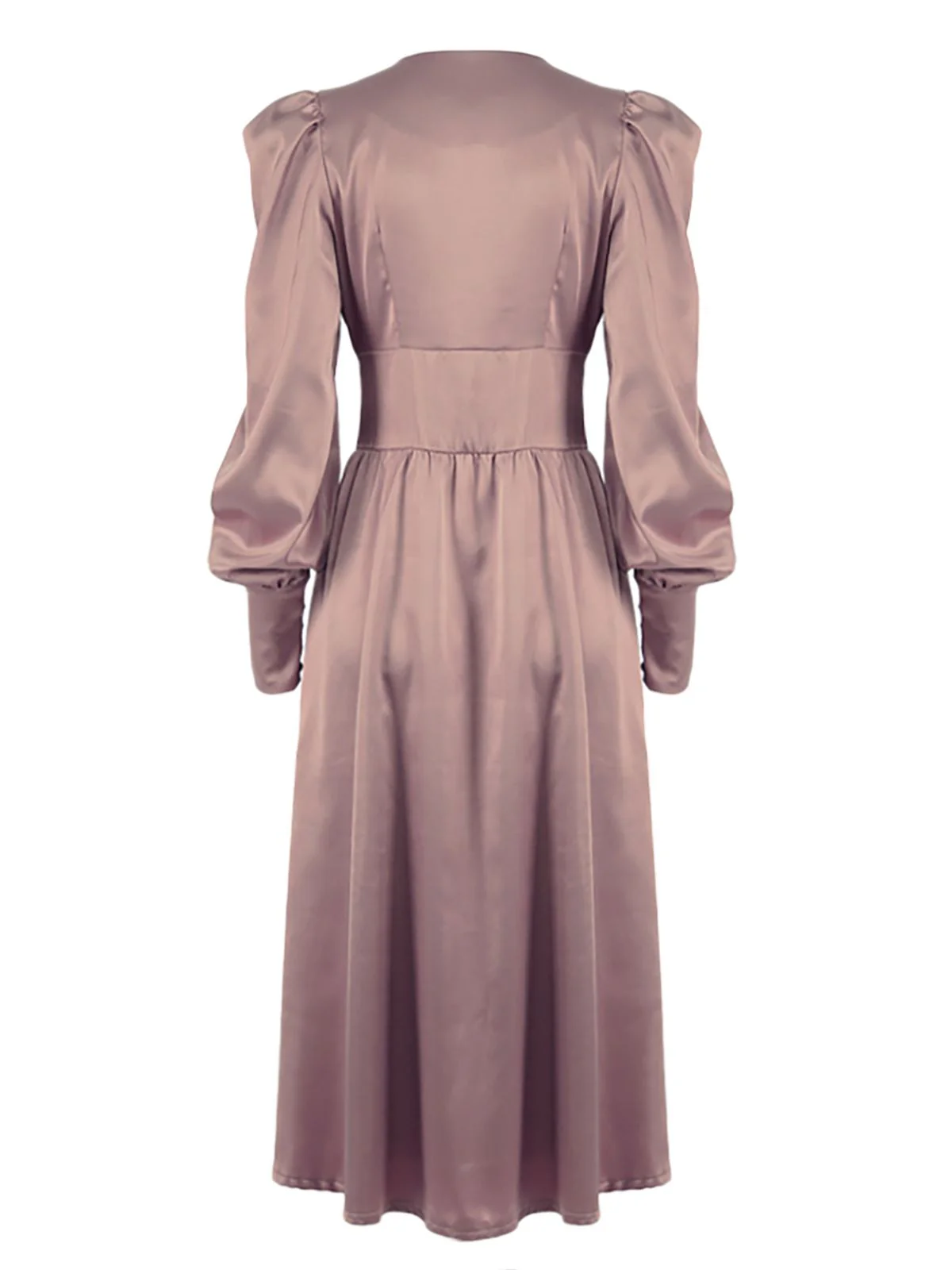 1940s Solid Silk Buttoned Tea Dress - Image 10