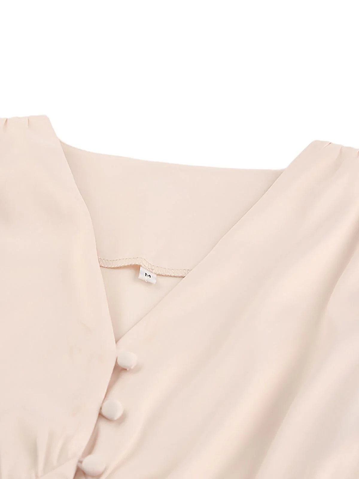 1940s Solid Silk Buttoned Tea Dress - Image 5