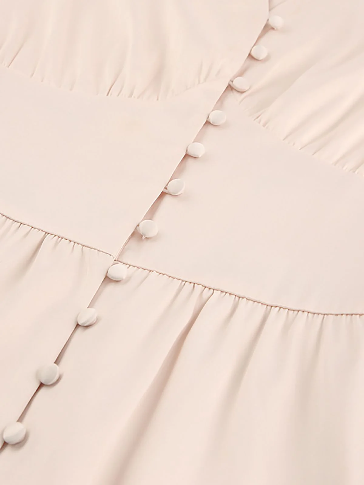 1940s Solid Silk Buttoned Tea Dress - Image 8