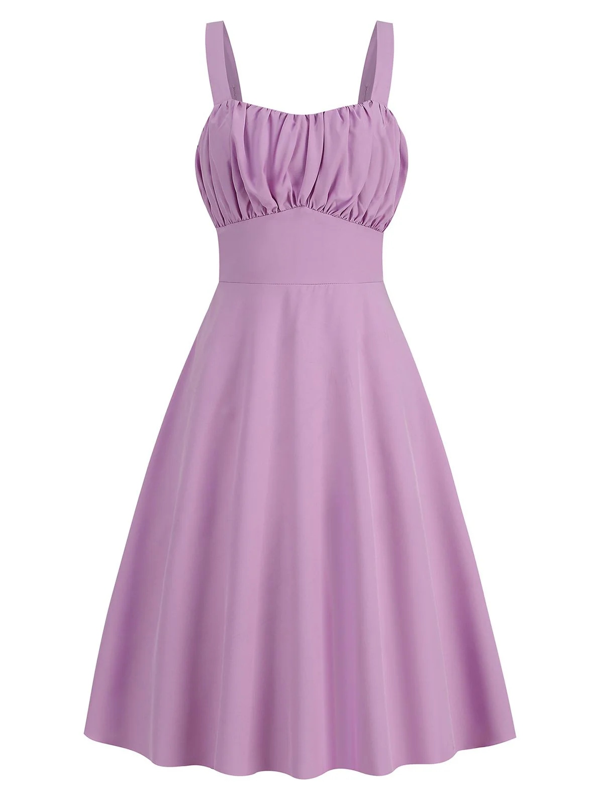 1940s Solid Suspender A-line Dress - Image 13