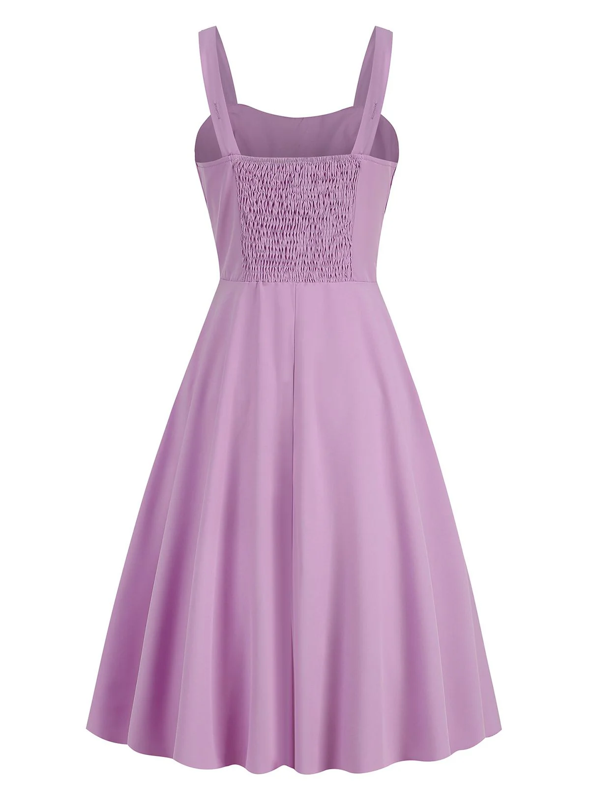 1940s Solid Suspender A-line Dress - Image 15