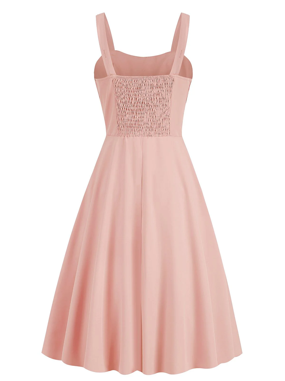 1940s Solid Suspender A-line Dress - Image 9