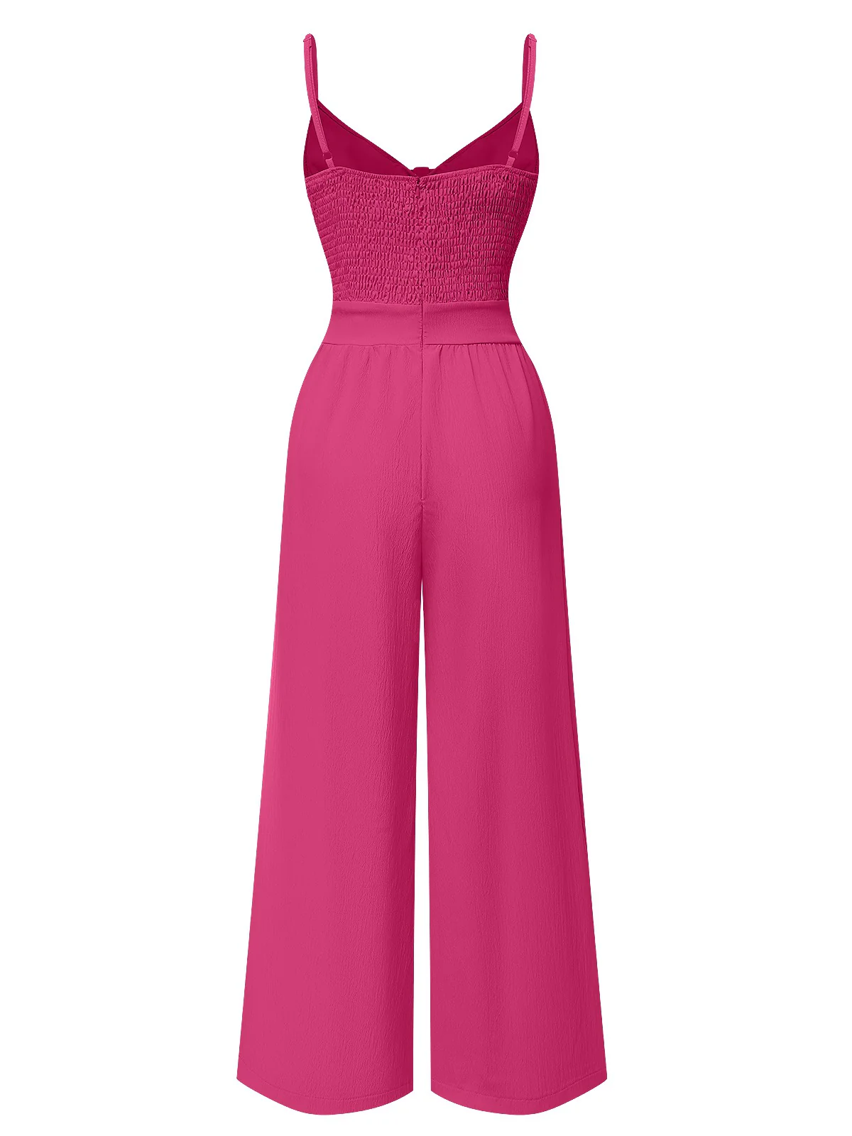 1940s Solid V-Neck Hollow-Out Bow Straps Jumpsuit - Image 9