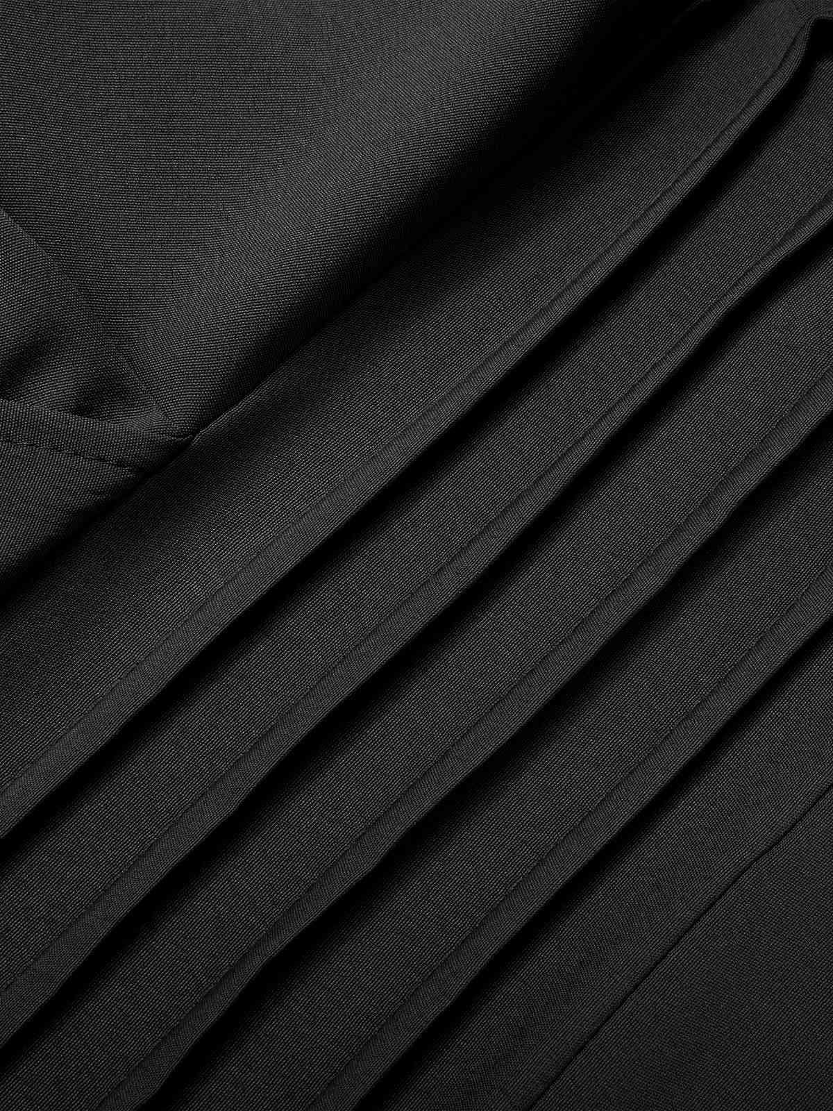 1940s Solid V-Neck Half Sleeves Jumpsuit - Image 3
