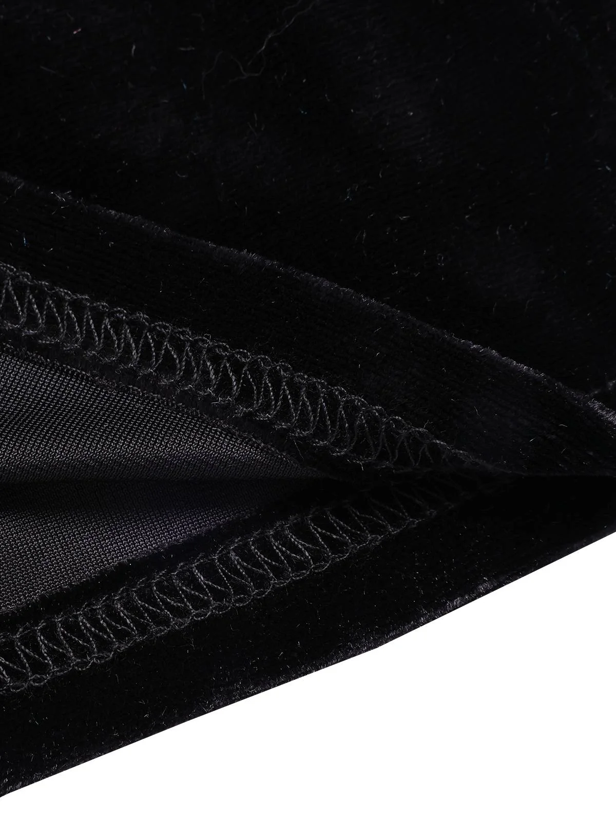 1940s Solid Waist Tie V-Neck Velvet Jumpsuit - Image 17