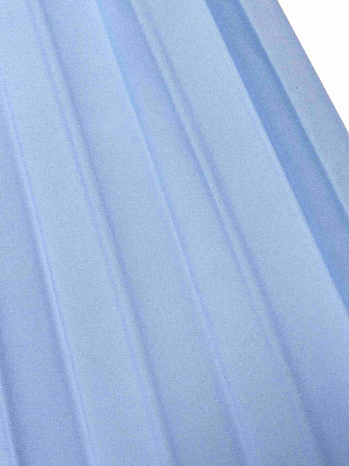 1940s Stand Collar Solid Pleated Dress - Image 6