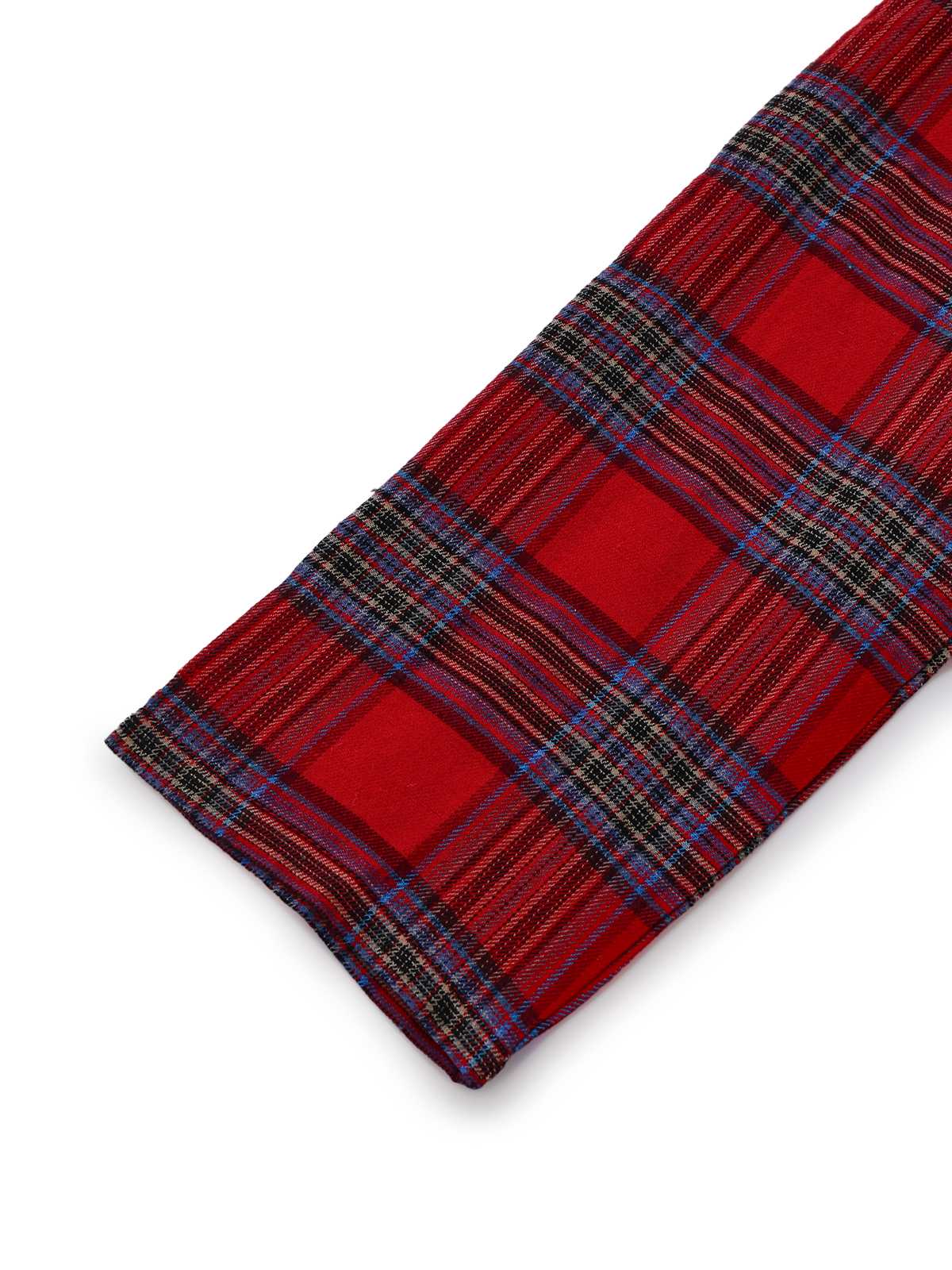 1940s Tartan Plaid Long Sleeve Belted Shirt Dress - Image 5