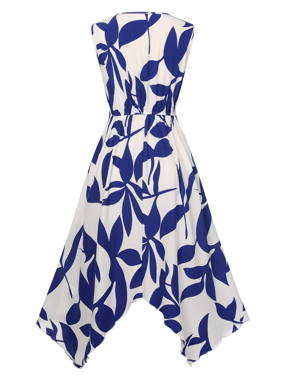 1940s Twisted Irregular Hem Sleeveless Dress - Image 10