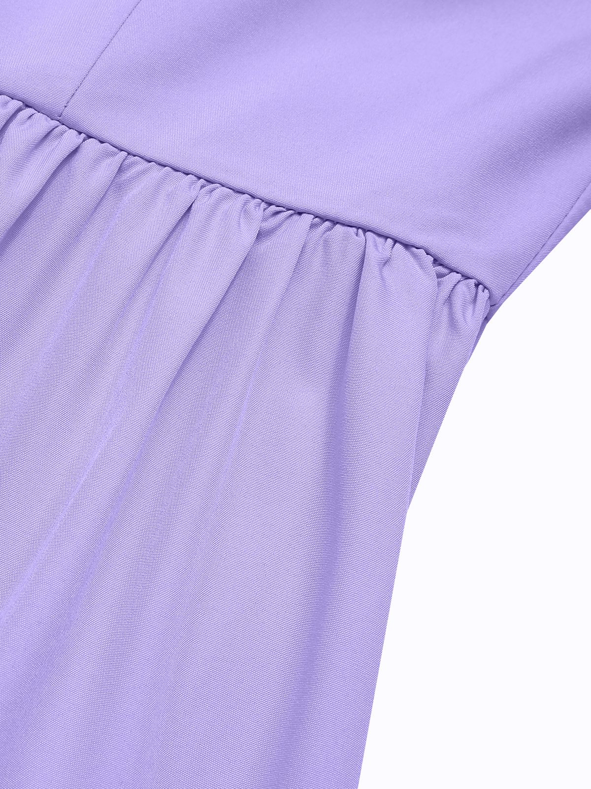1940s U-Neck Spaghetti Strap Pleated Dress - Image 5