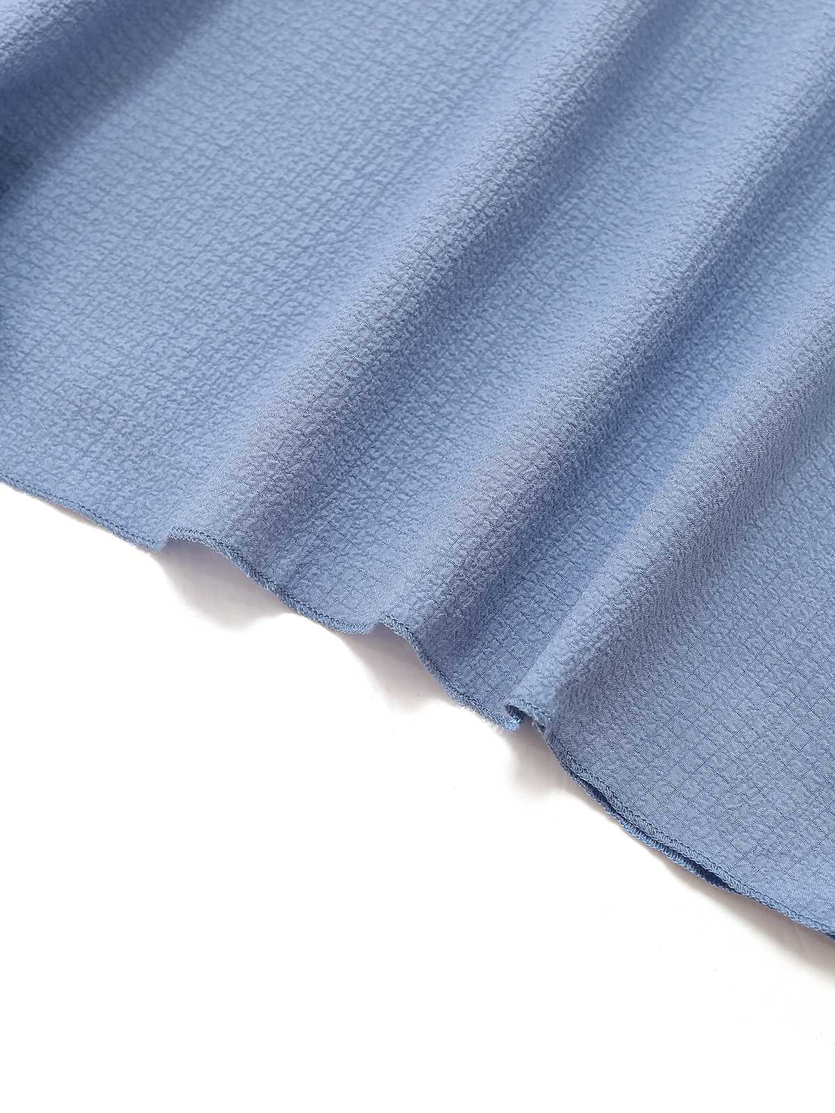 1940s V-Neck Ruffled Sleeve Slit Dress - Image 5