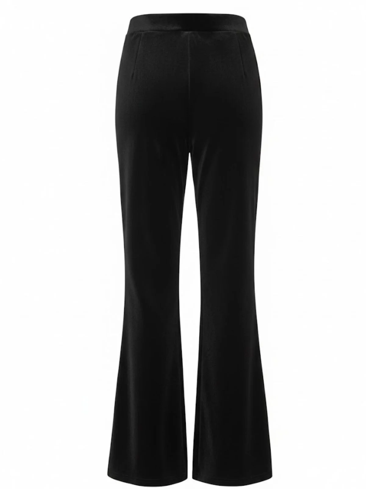 1940s Velvet High-Waist Solid Flare Pants - Image 10