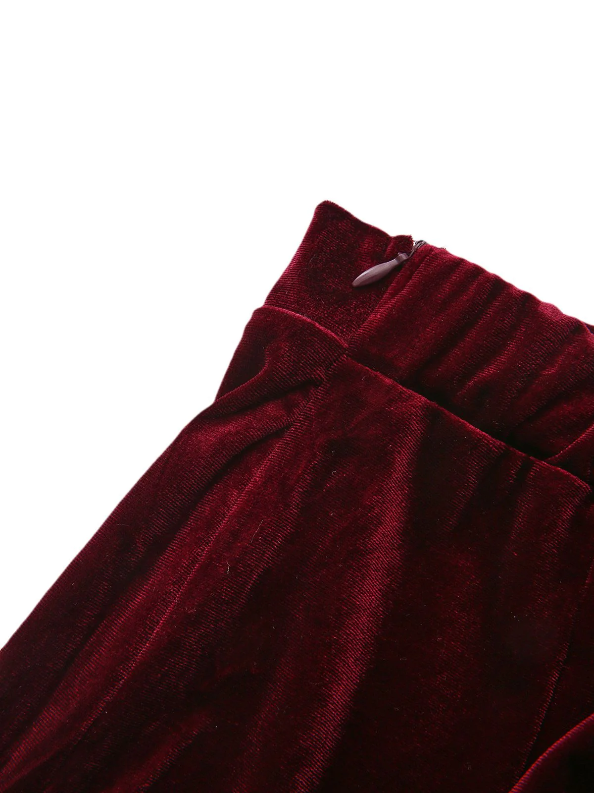 1940s Velvet High-Waist Solid Flare Pants - Image 6
