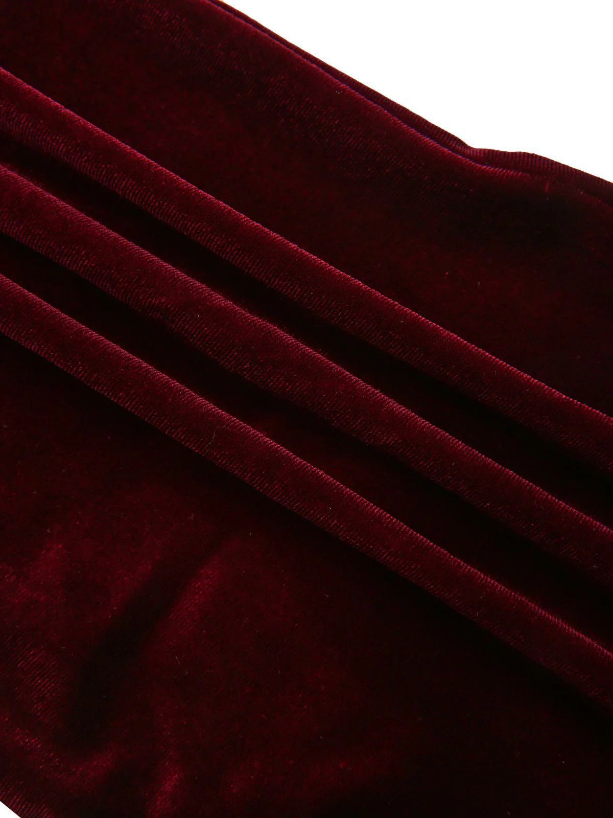 1940s Velvet High-Waist Solid Flare Pants - Image 7