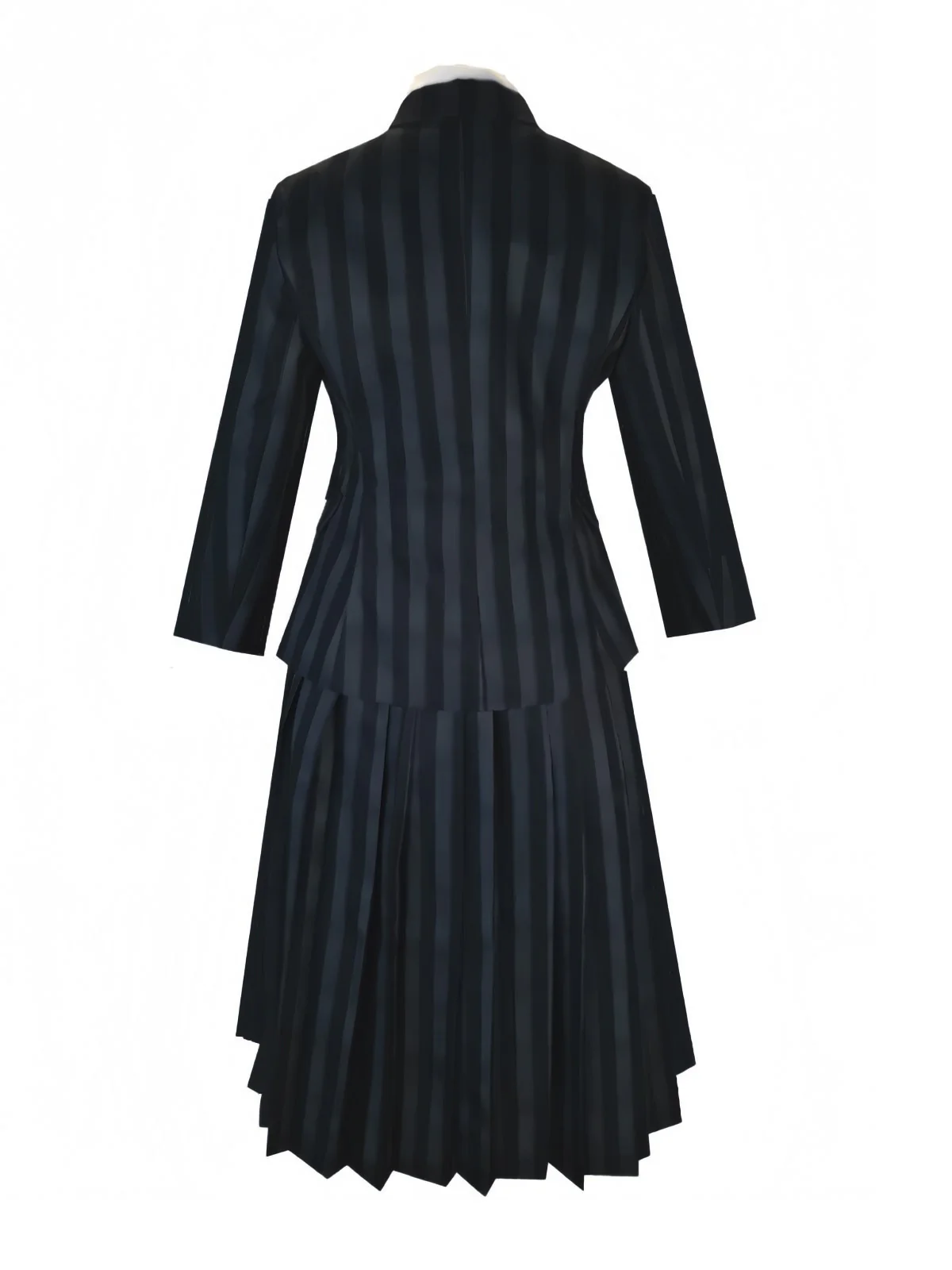 1940s Wednesday Academy Striped Uniform Costume Set - Image 3