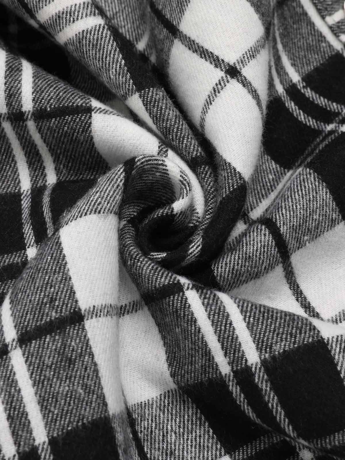 1950s 3/4 Sleeve Plaid Belt Dress - Image 12