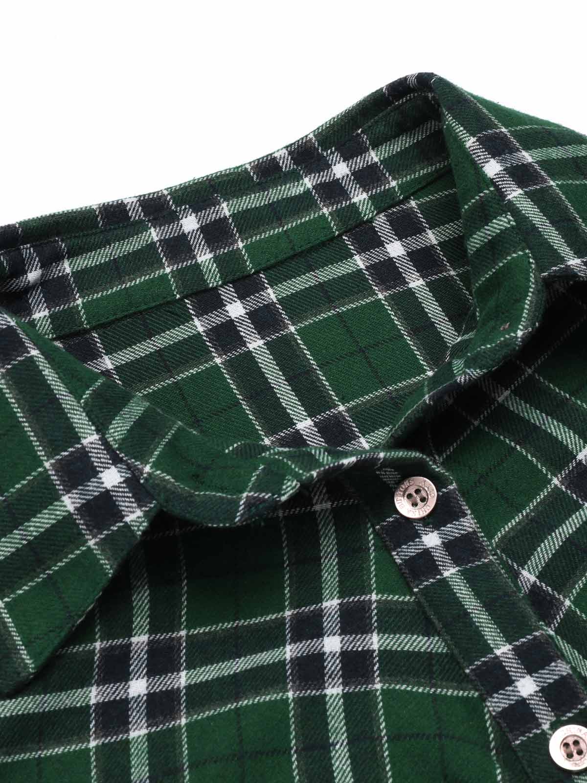 1950s 3/4 Sleeve Plaid Belt Dress - Image 13