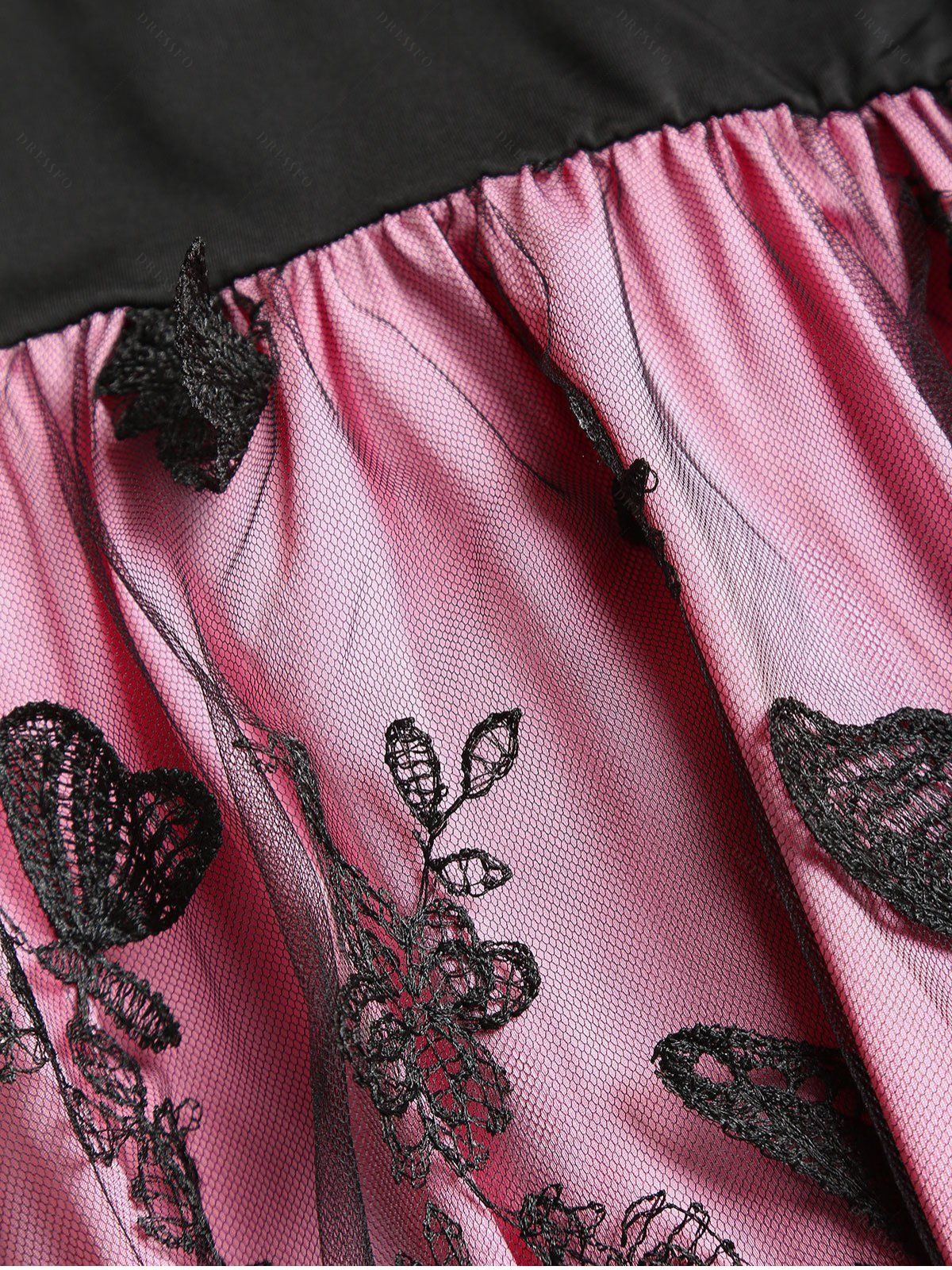 1950s 3D Butterfly Embroidered Patchwork Dress - Image 5