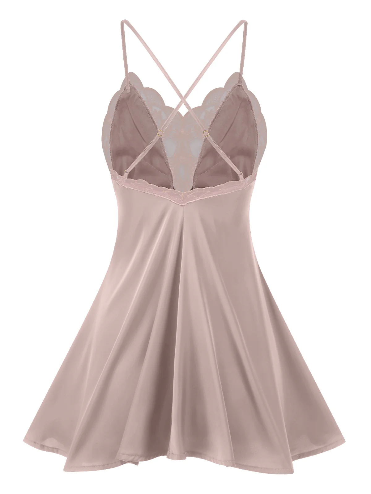 1950s Back Straps Lace Satin Nightdress - Image 7