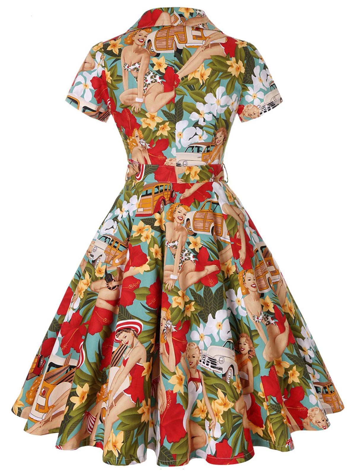 1950s Bikini Girls Swing Dress - Image 7