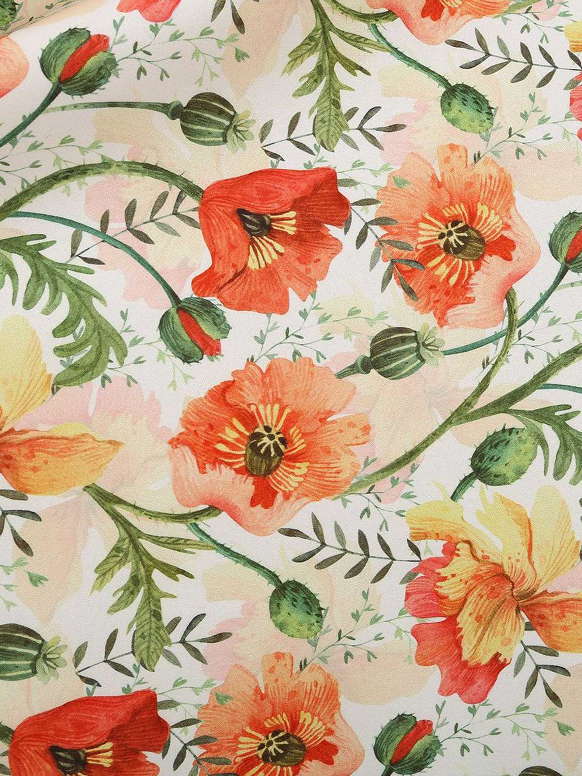 1950s Botanical Print Strap High Waist Dress - Image 13