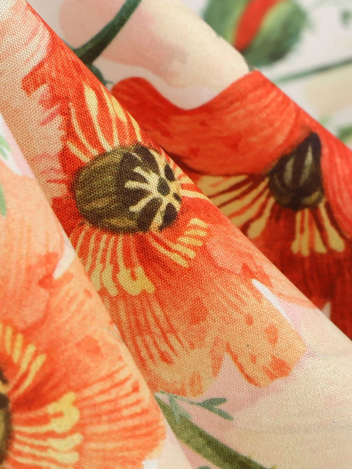 1950s Botanical Print Strap High Waist Dress - Image 14